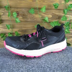 SKECHERS Women's Go Run‎ Consisten Sneaker Black Leather Sz 7 Medium Used 2025